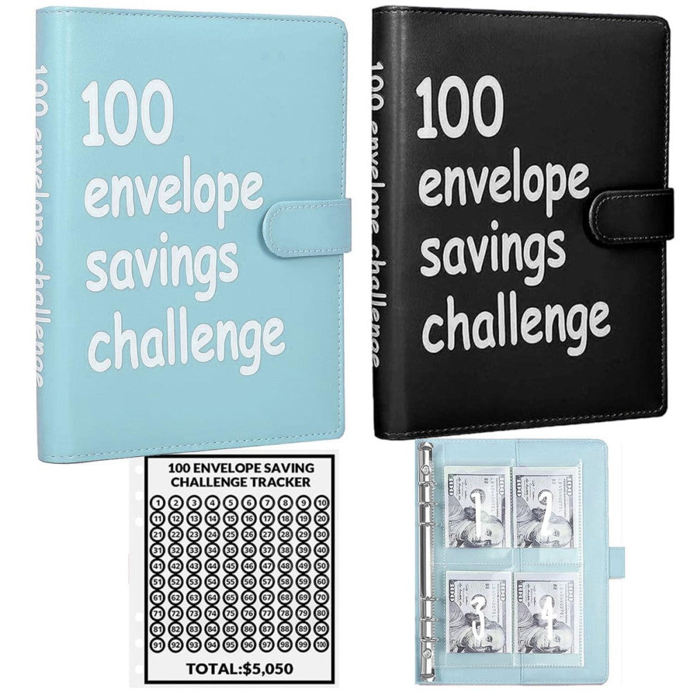 2PCS 100 Envelopes Money Saving Challenge Envelopes Challenge Binder Achievin...