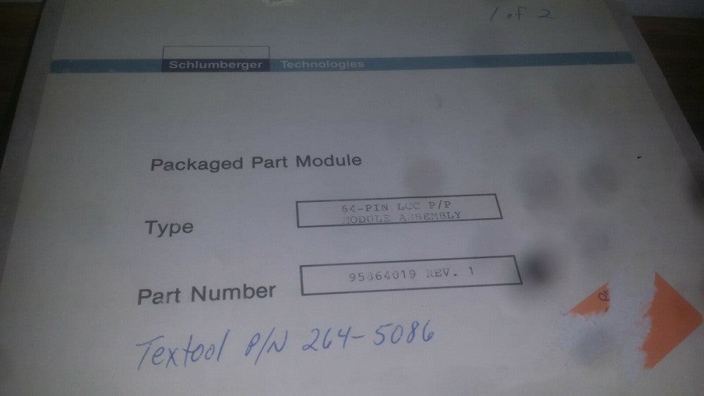 Textool 264-5086 64 Pin LCC P/P Module Assembly 95864019 in Metal Mount Plate