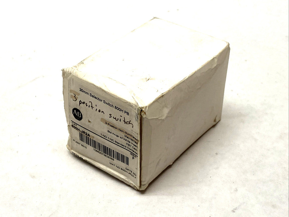Allen Bradley 800H-JR2A Ser. F Selector Switch 3-Position Non-Illuminated