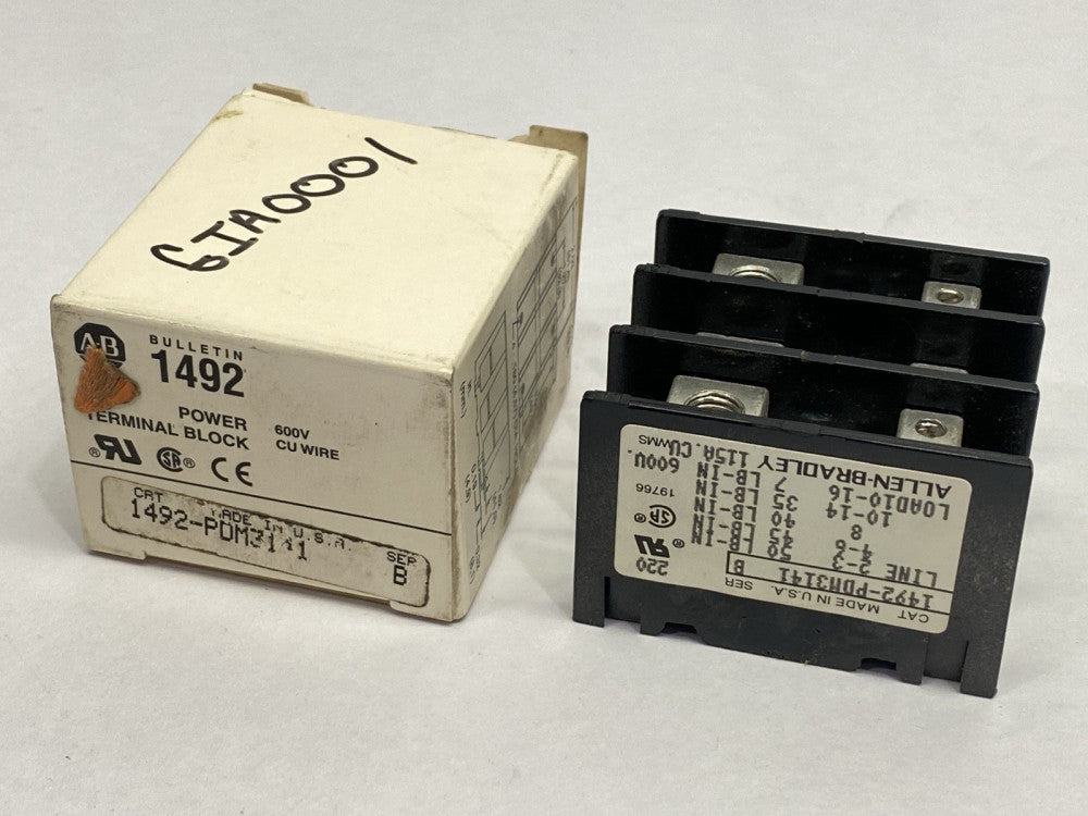 Allen Bradley 1492-PDM3141 Ser B Power Terminal Block