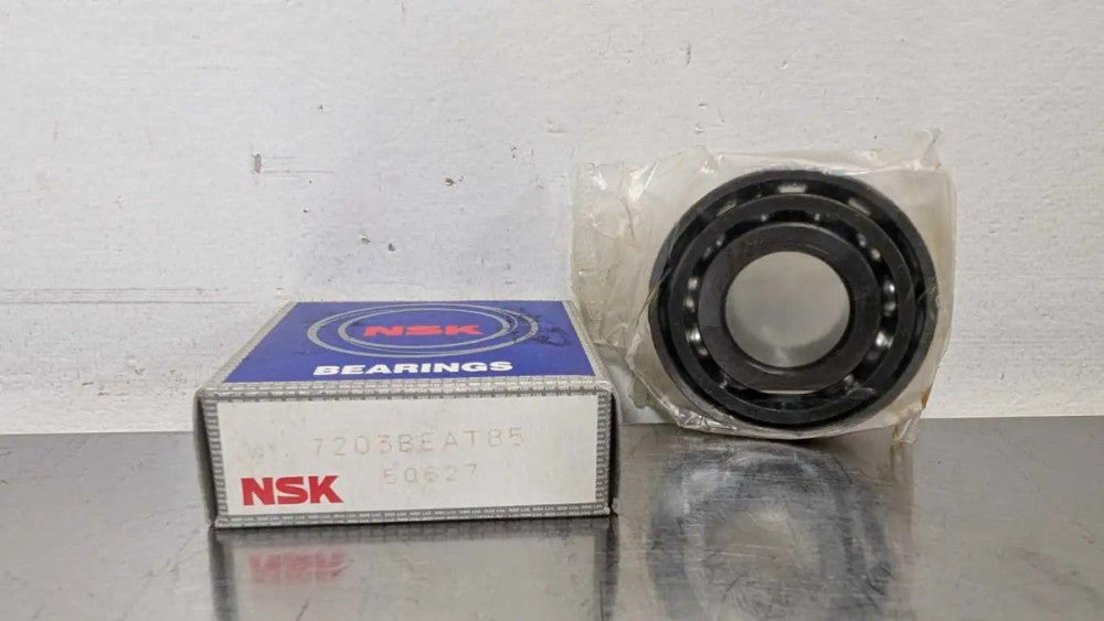 NSK 7203BEAT85 Angular Contact Bearing 50627 17mm ID 40mm OD 12mm Wide 40°