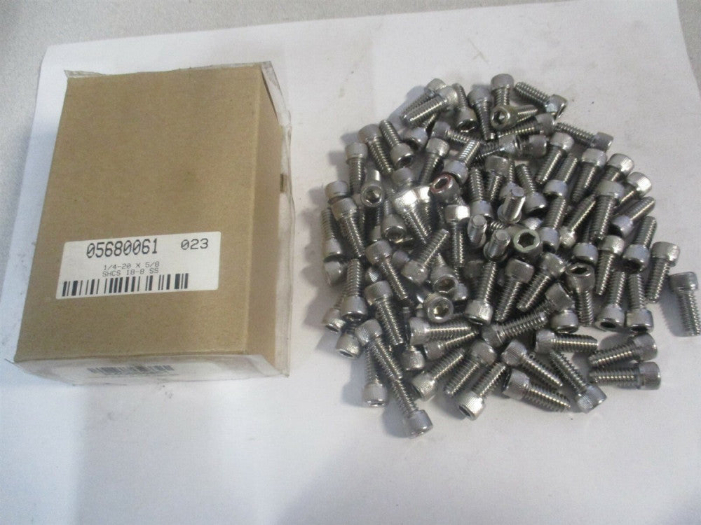 (199543) 1/4-20 UNC 1-1/2" 18-8 Stainless Steel Hex Socket Cap Screw - Qty 100