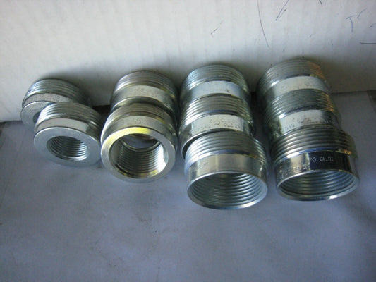 10 Mixed Killark Adapter Bushings Hubbell 6-1-1/4" X 1-1/2" &2-1-1/2x3/4"-2-11/2