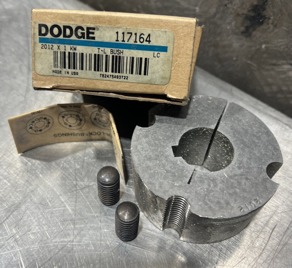 DODGE 117164, 2012 X 1-KW, Taper Lock, Brushing, Nos Surplus