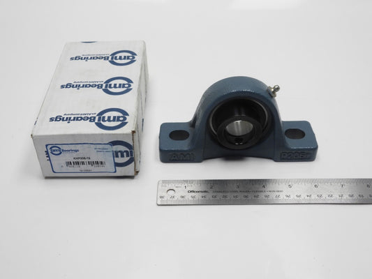 (LOT of 5) AMI Bearings KHP206-19, 1-3/16" NARR ECCENTRIC COLLAR PILLOW BLOCK SI
