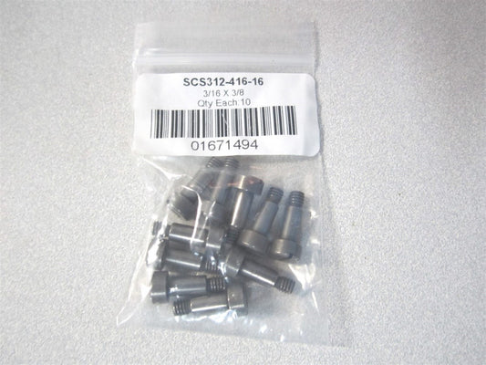 (SCS312-416-16) #8-32 416 Stainless Steel Precision Shoulder Screw - Pack of 10