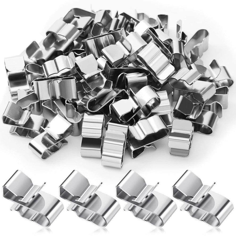 Zhengmy 50 Pcs Trailer Frame Wire Clips Stainless Steel Metal Cable Clips... 