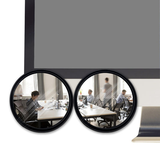 2pcs Office Cubicle Mirrors - Adjustable Monitor Mirror to See Behind You, 2