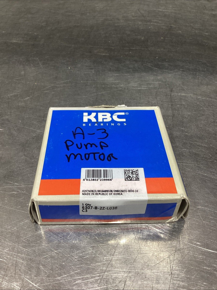 KBC 6307-B-2Z-L038 C3 Radial Deep Groove Ball Bearing, NOS