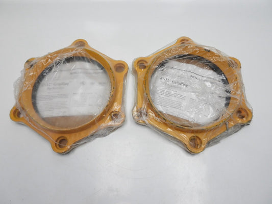 2pcs Romac Gripring 242-0690-1 Gland and Grip Ring Only, 6 in Pipe/Tube, Ductile