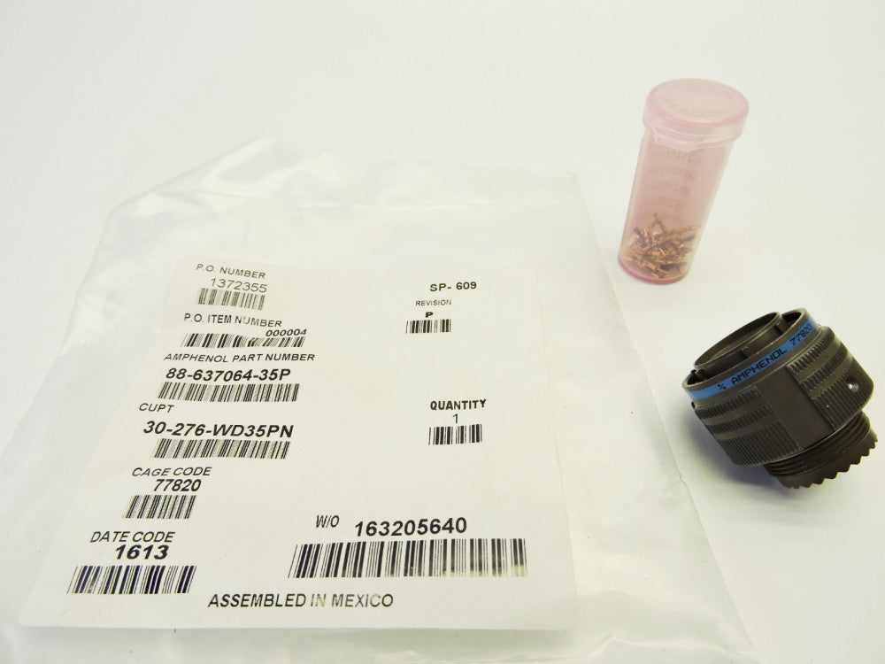 Amphenol 88-637064-35P, 37-Position Pin Connector, Size 15, MIL-DTL