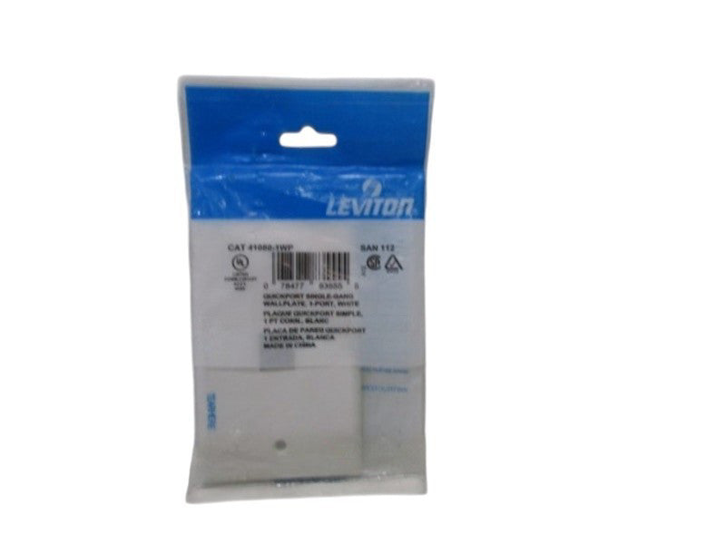 LEVITON 41080-1WP QUICKPORT WALLPLATE SINGLE  NSMP