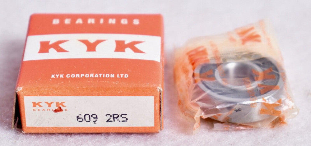 KYK Rubber Sealed Mini Ball Bearing 609-2RS Factory Sealed
