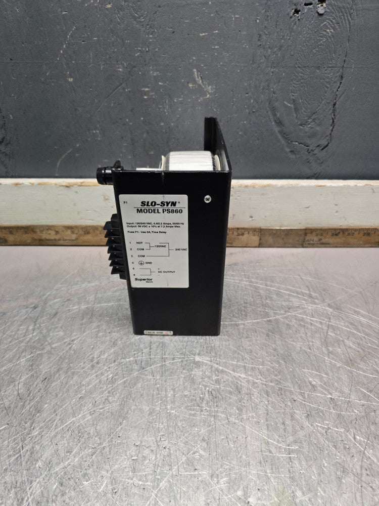 SUPERIOR ELECTRIC SLO-SYN PS860 POWER SUPPLY 120/240VAC, 56VDC/7.2A, MAKE OFFER!