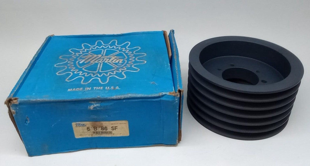 Martin 6 B 86 SF V-Belt Pulley 6 Groove 8.9500" OD Sheave