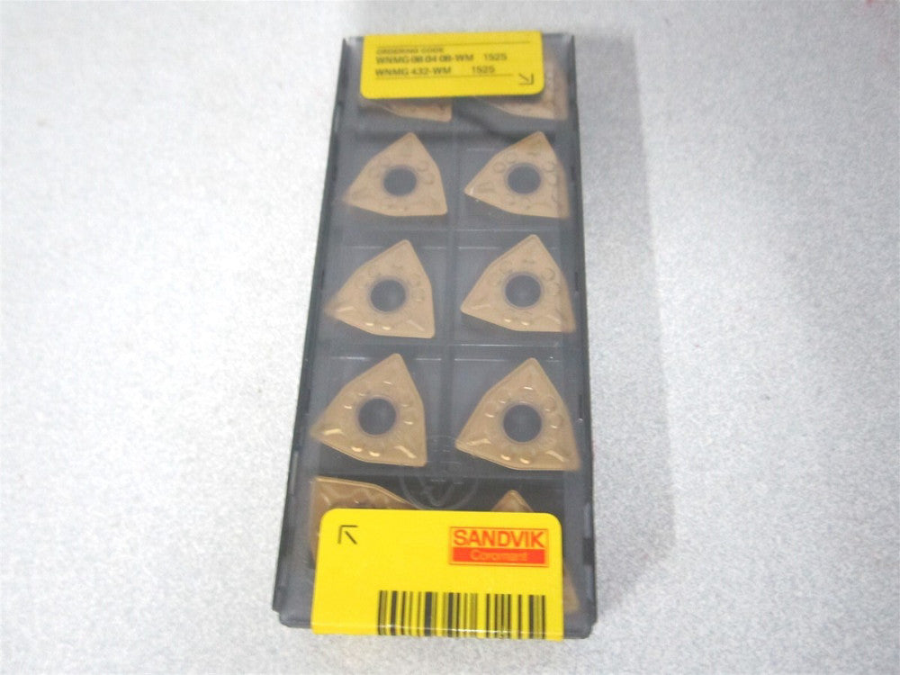 Sandvik (5756725) WNMG432WM 1525 8.69mm x 0.80mm Cermet Turning Insert - Qty 10 