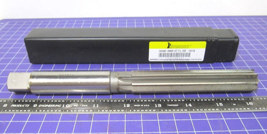 13/16" Diameter Hand Reamer 4-9/16" Flute Length 10F HSS RH 9-1/8" OAL
