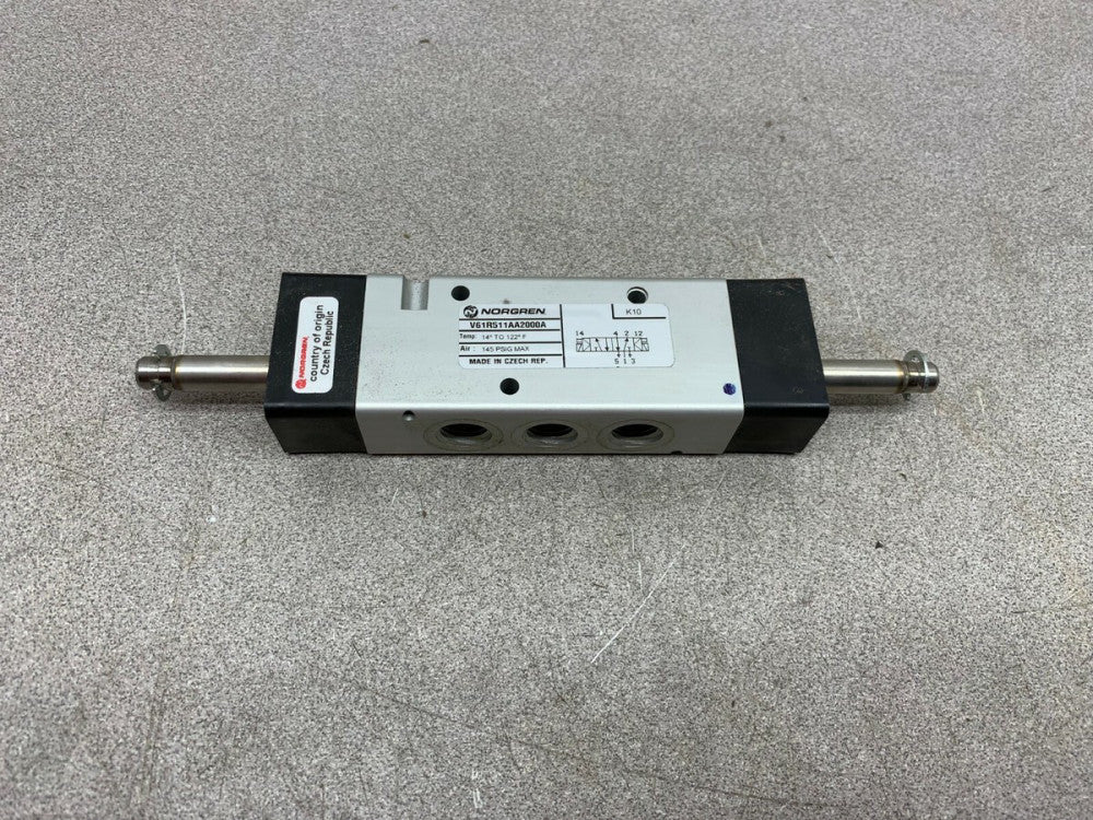 NEW NO BOX NORGREN PNEUMATIC VALVE V61R511AA2000A *NO COILS*