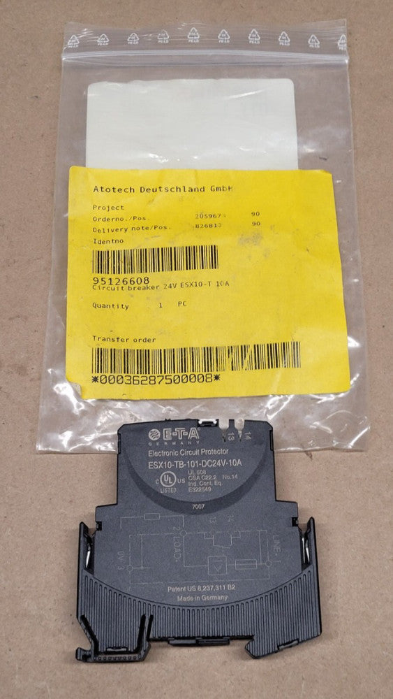 ETA ESX10-TB-101-DC24V-10A Electronic Circuit Protector 10 Amp
