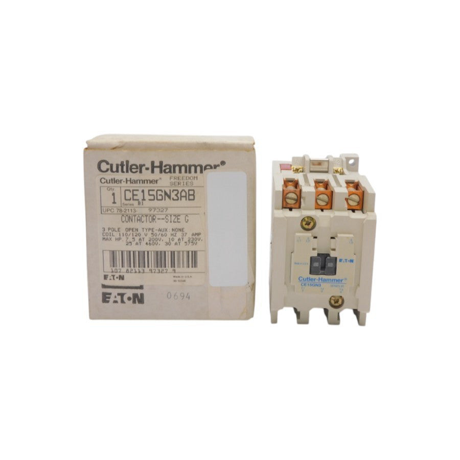 CUTLER-HAMMER CE15GN3AB SER. B1 110/120V 37A NSMP