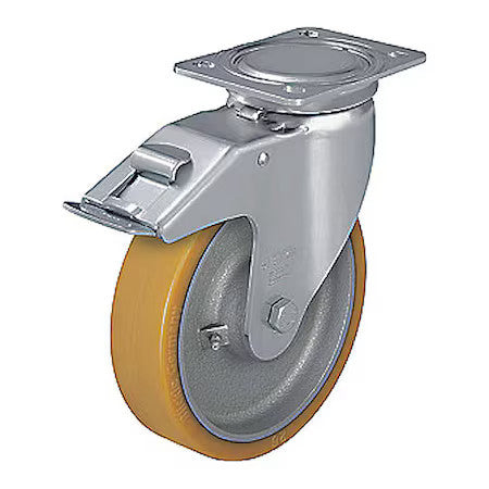 Zoro Select Luh-Gth 160K-Fi Plate Caster,1650 Lb. Ld Rating,Ball