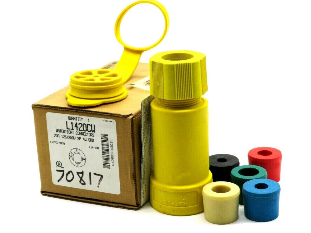 NEW COOPER EATON CORPORATION L1420CW WATERTIGHT CONNECTOR L14-20R (F1-5B)