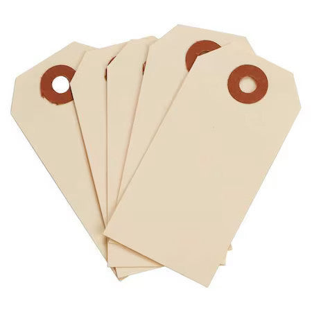 Brady 102041 Blank Shipping Tag, Cardstock, 3-1/4" H X 1-5/8" W, Manila,