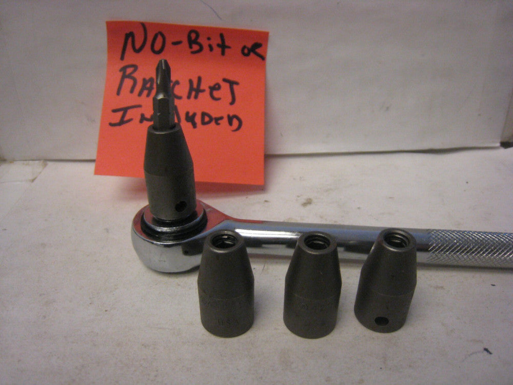 4 Cooper Apex  420714 Bit Holder 3/8" Sqr Drive - 1/4"Hex Bits/Inset Adaptor USA