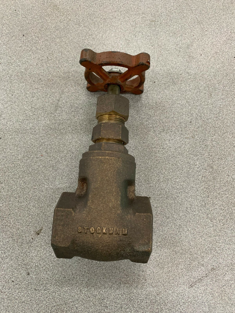 NEW NO BOX STOCKHAM B-103 BRASS GATE VALVE 1" NPT 125S 200 CWP