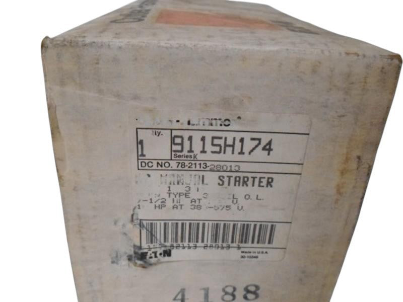 CUTLER HAMMER 9115H174 STARTER NON-REVERSING  NSMP