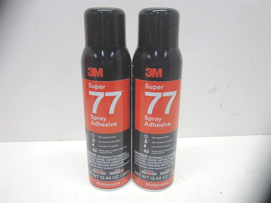 3M 13.44oz. Super 77 Multipurpose Permanent Spray Adhesive Glue - Lot of 2