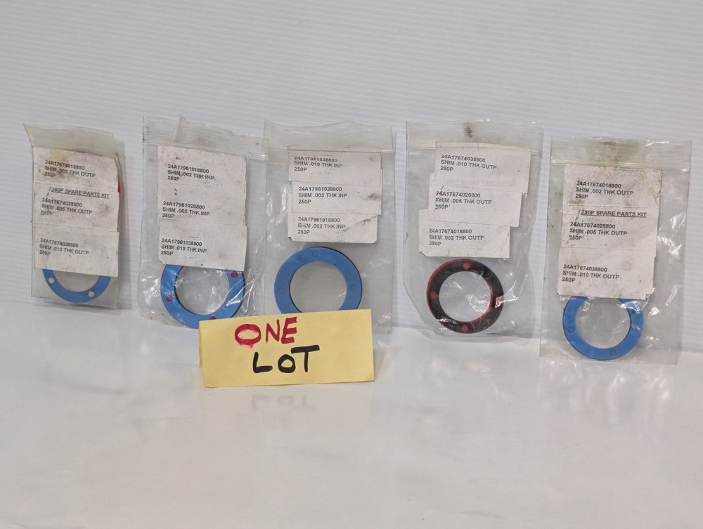 Lot of 5 Shim Kits for Destaco Small Parallel Series Index Drives, 2 Kit Sizes