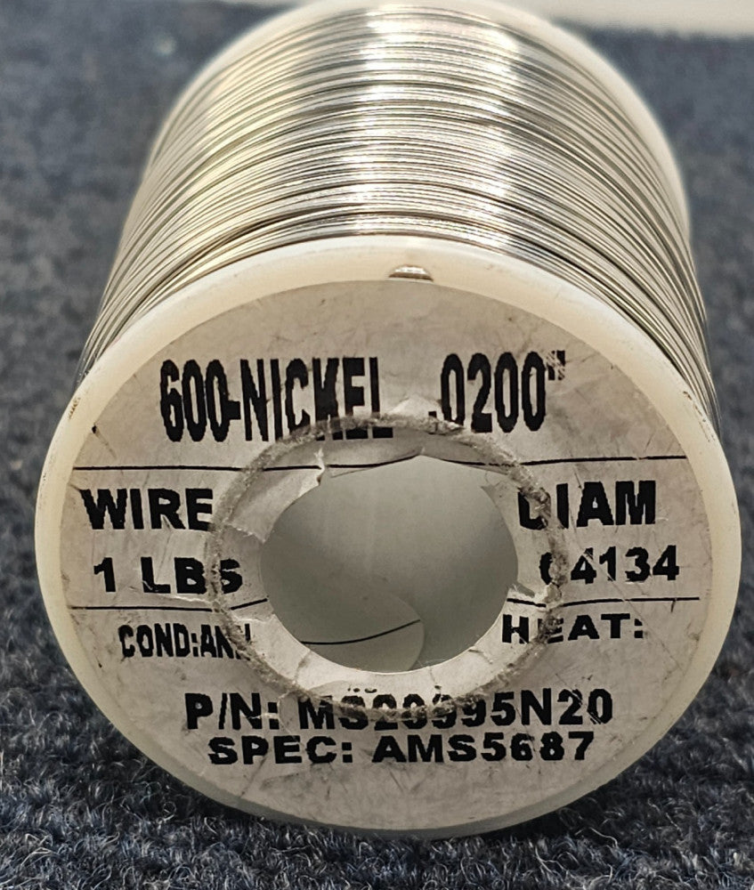 MS20995N20 Non-Electrical Lockwire / Safety Wire 600-Nickel .200", 1 lb