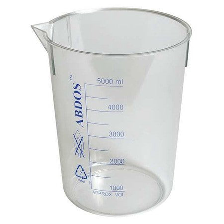 Zoro Select P50708 Beaker, Polymethylpentene, Tall Form, 10 L / 2.64 Gal