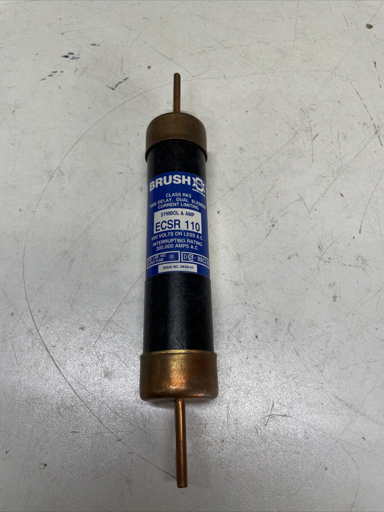 New no Box! BRUSH ECSR110 CLASS RK5 110A 600V TIME DELAY FUSE