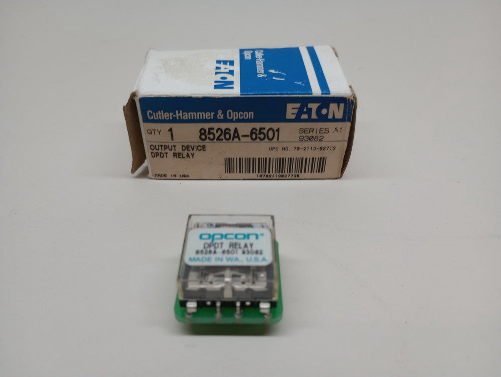 Eaton 8526A-6501 Cutler Hammer Opcon Output DPDT Relay A1 Series 93082