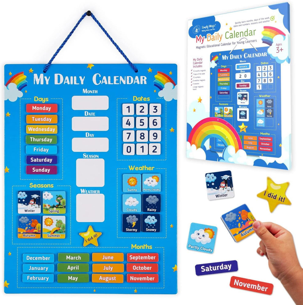 Simply Magic Kids Calendar 2025 - My First Daily Magnetic for Kids,... 