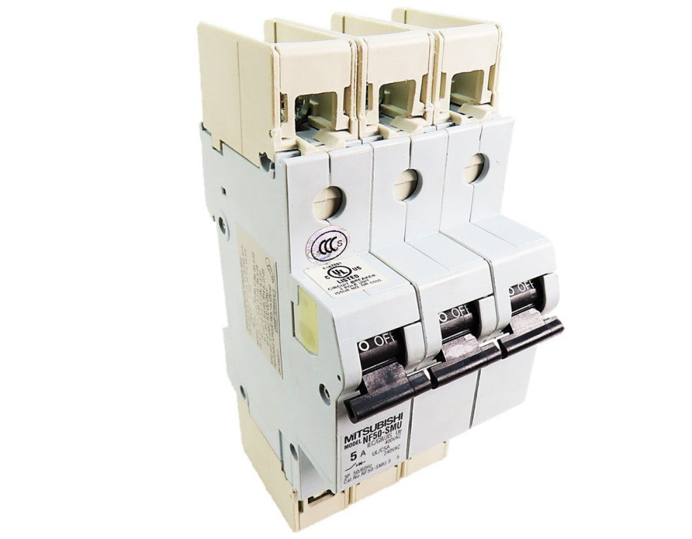 Mitsubishi NF50-SMU3P5A 5A 3 Pole Breaker NF50-SMU NEW NO BOX