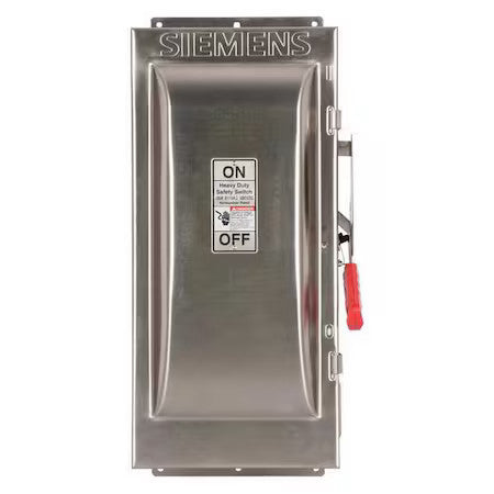Siemens Hf223s Fusible Safety Switch, Heavy Duty, 240V Ac, 2Pst, Nema 4
