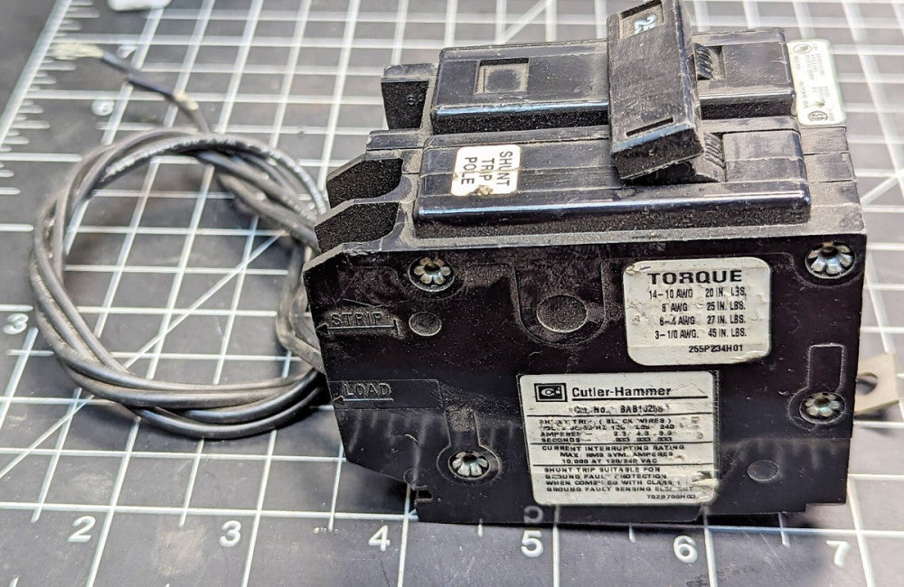 Cutler Hammer Quicklag Circuit Breaker 25A 2 Pole Type BA 120/240V LR43556 [B2B2