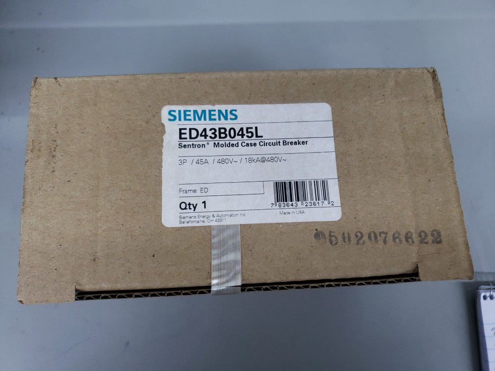 NEW IN BOX! SIEMENS ED43B045L 45A 480V 3P 18K