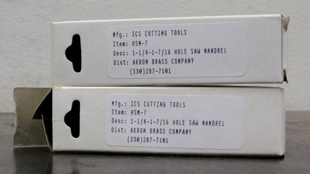 ICS - HSM-7 ICS Cutting Tools 1-1/4-1-7/16 Hole Saw Mandrel Lot of Two (2)