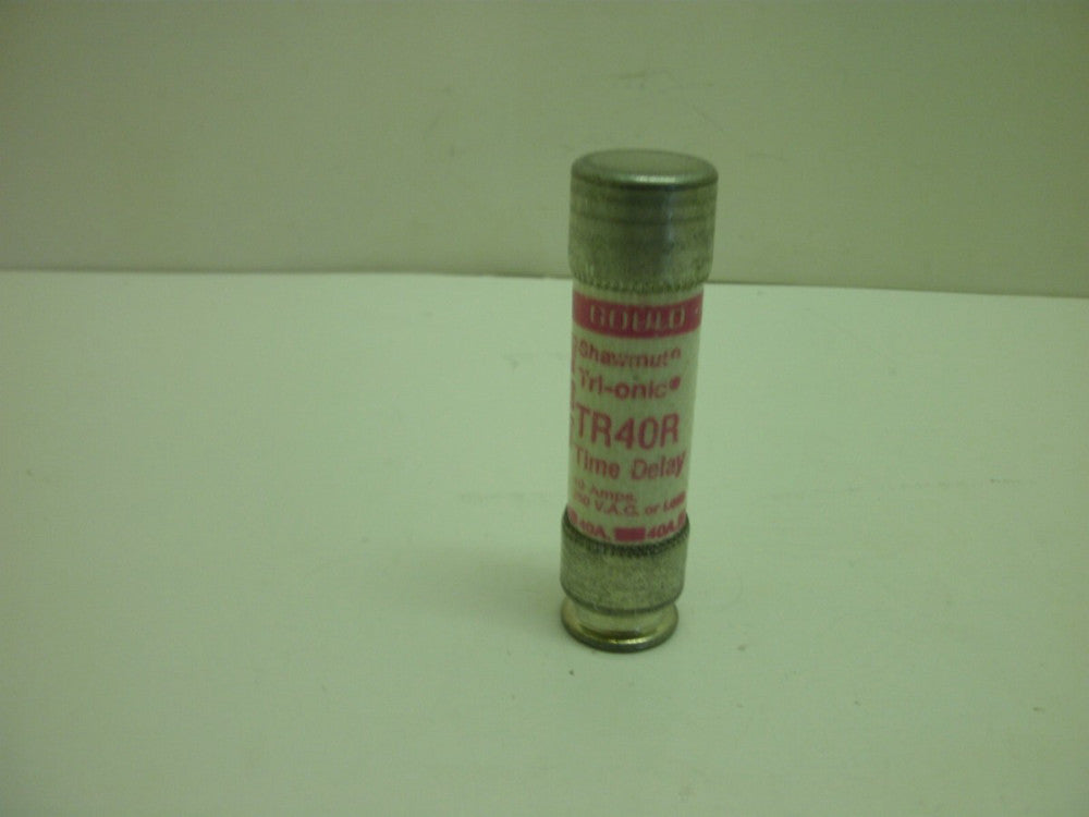 GOULD SHAWMUT TRI-ONIC TR40R FUSE TIME DELAY 40 AMPS 250 VAC OR LESS
