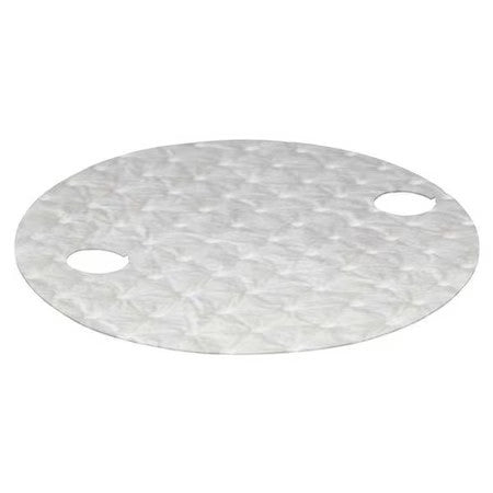 Oil-Dri L90910 Sorbent Pad, Oil, 22 In Dia., White, Polypropylene, 25 Pk