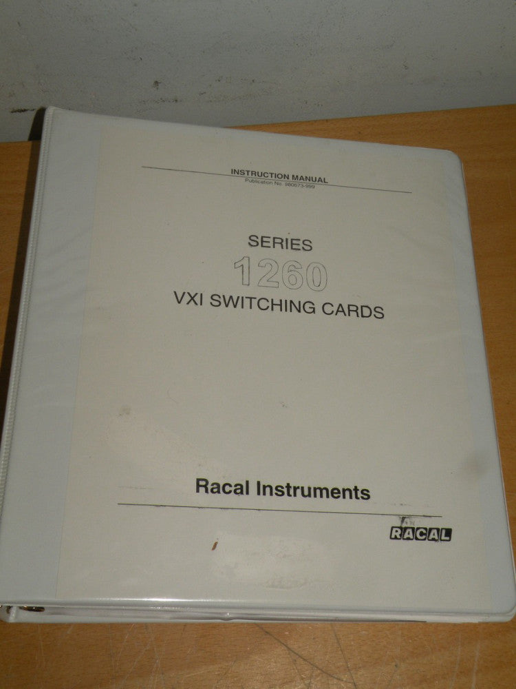 Instruction Manual: Racal Series VXI Switching Cards 980673-999 Disks Included