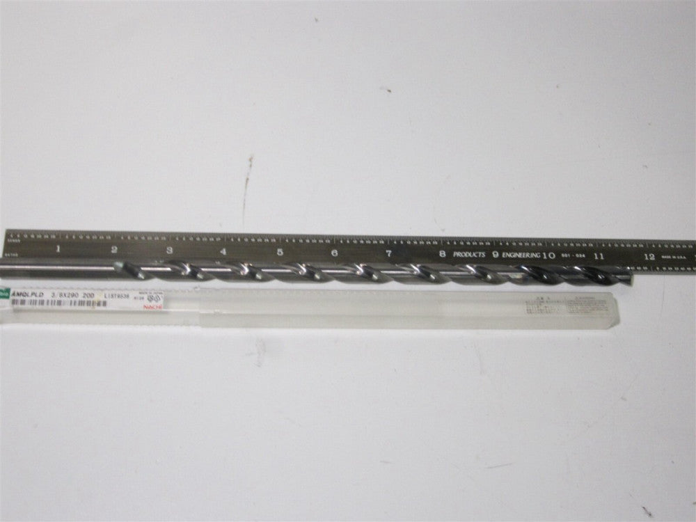 Nachi (1384160) Carbide Coolant Through Drill 3/8″ x 290mm 140° GS 20D L9536