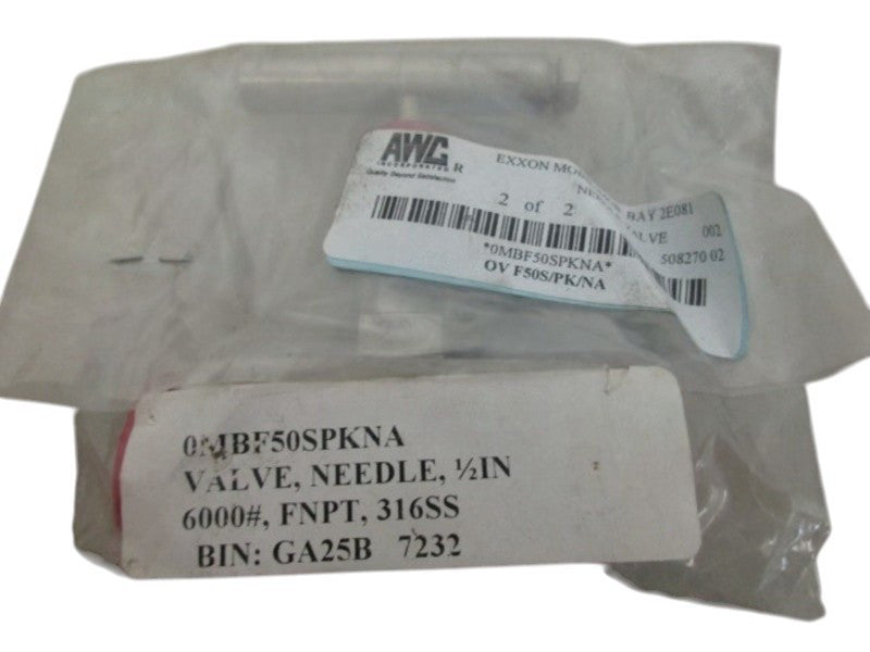 OLIVER 0MBF50SPKNA NEEDLE VALVE NSMP