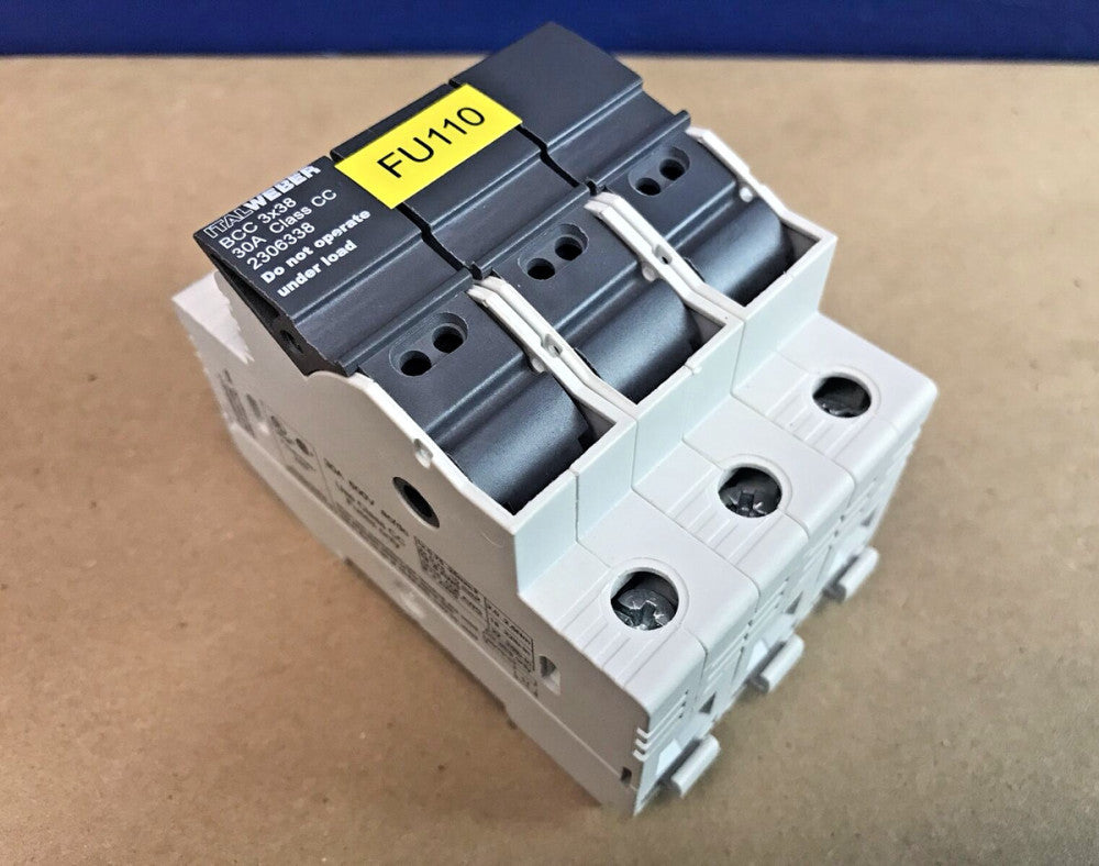 ITALWEBER 2306338 Fuse Holder BCC 3x38, 30A 600V for Class CC Fuse