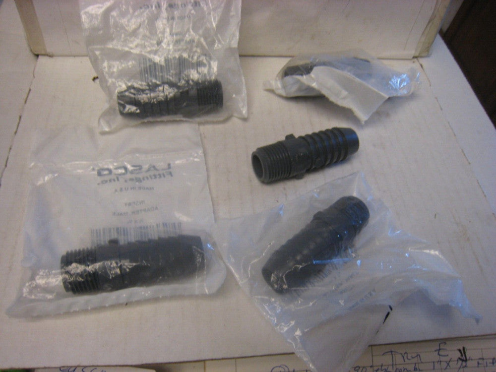 5  Lasco Fittings Inc Male insert adapter 3/4" x 1/2"MIP Poly Reducing Coupler