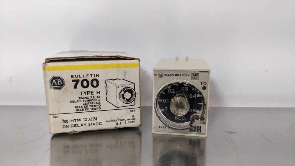 Allen-Bradley 700-HTM 12JZ24 Timing Relay Ser A 0.1-0.5 sec Multiple Timing R...